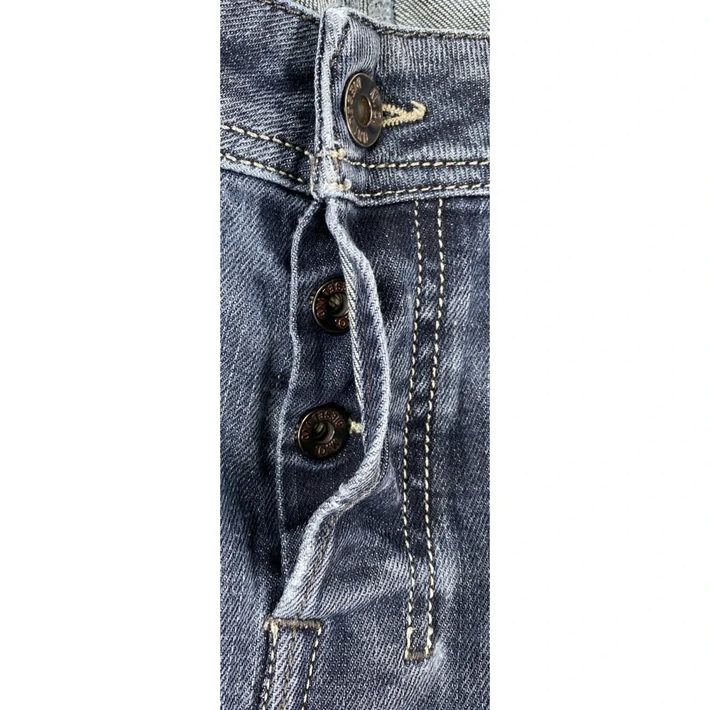 Diesel Zathan Bootcut Blue Denim Jeans Men's 32 x 34 Distressed